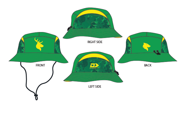 Central Stags/Hinds Green Bucket Hat